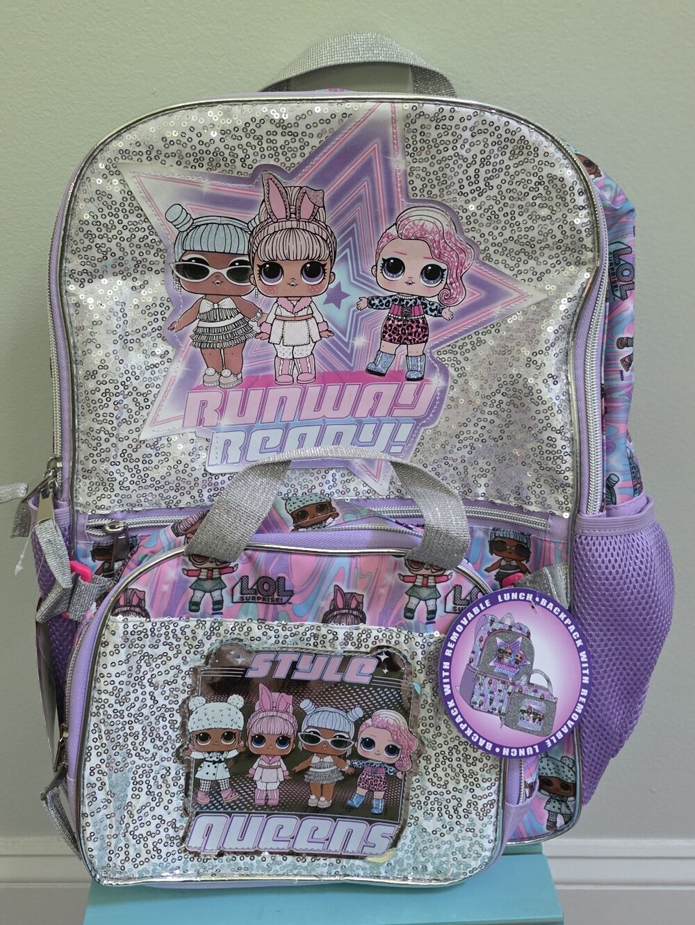 L.O.L. Surprise! Glitter Runway Ready Backpack - Pink & Purple & Silver
